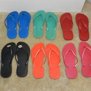 ✨✨Bundle - 6 Pairs of Havaianas Slim Flip Flops Size 35/36✨✨